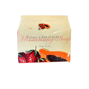 NWT ASQUITH & SOMERSET PAPAYA & STRAWBERRY MOISTURE BAR SOAP 12 OZ ENGLAND